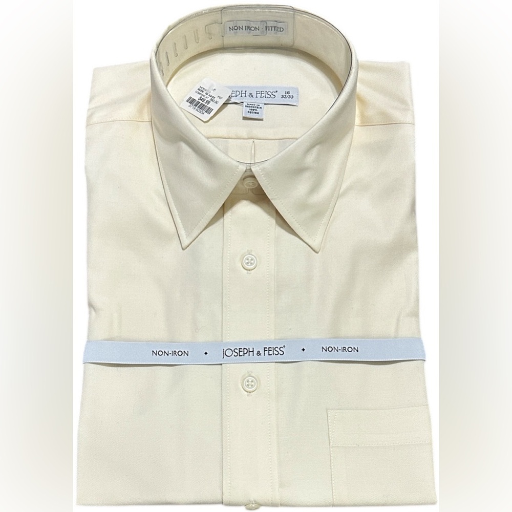 Joseph & Feiss Men's Cream Dress Shirt